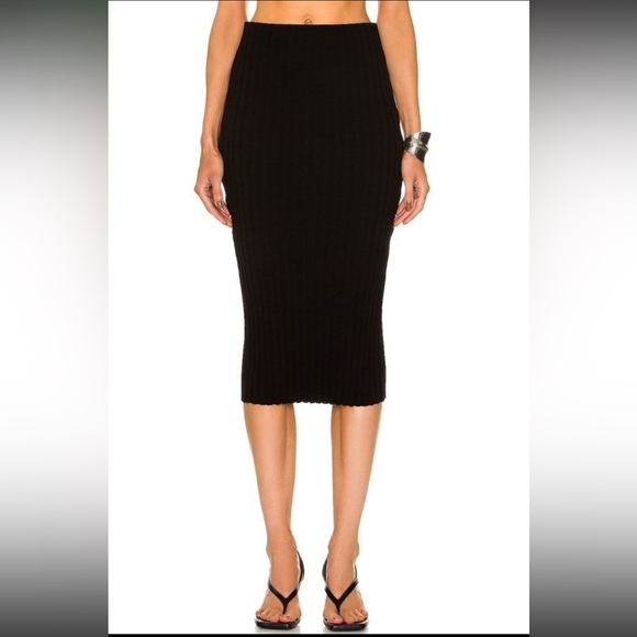 Cotton Citizen Dresses & Skirts - Cotton Citizen Black Ribbed Skirt